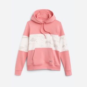 Pink Under Armour Rival Fleece Blocked Hoodie (Size Small)